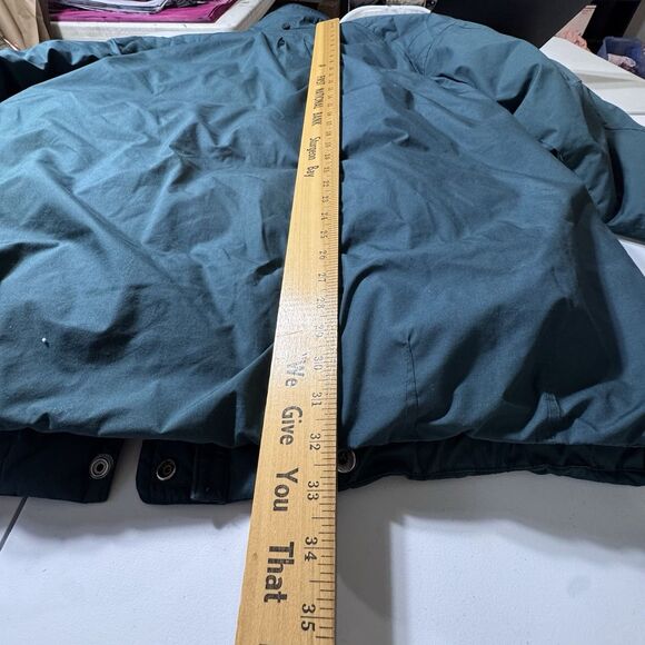 Mulberry Street vintage 90s Down Puffer Parka Hunter Green Women’s size L - Picture 8 of 14